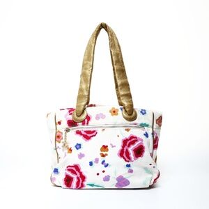 CHANEL Canvas Floral Tote Bag, Multicolor, WS24793
